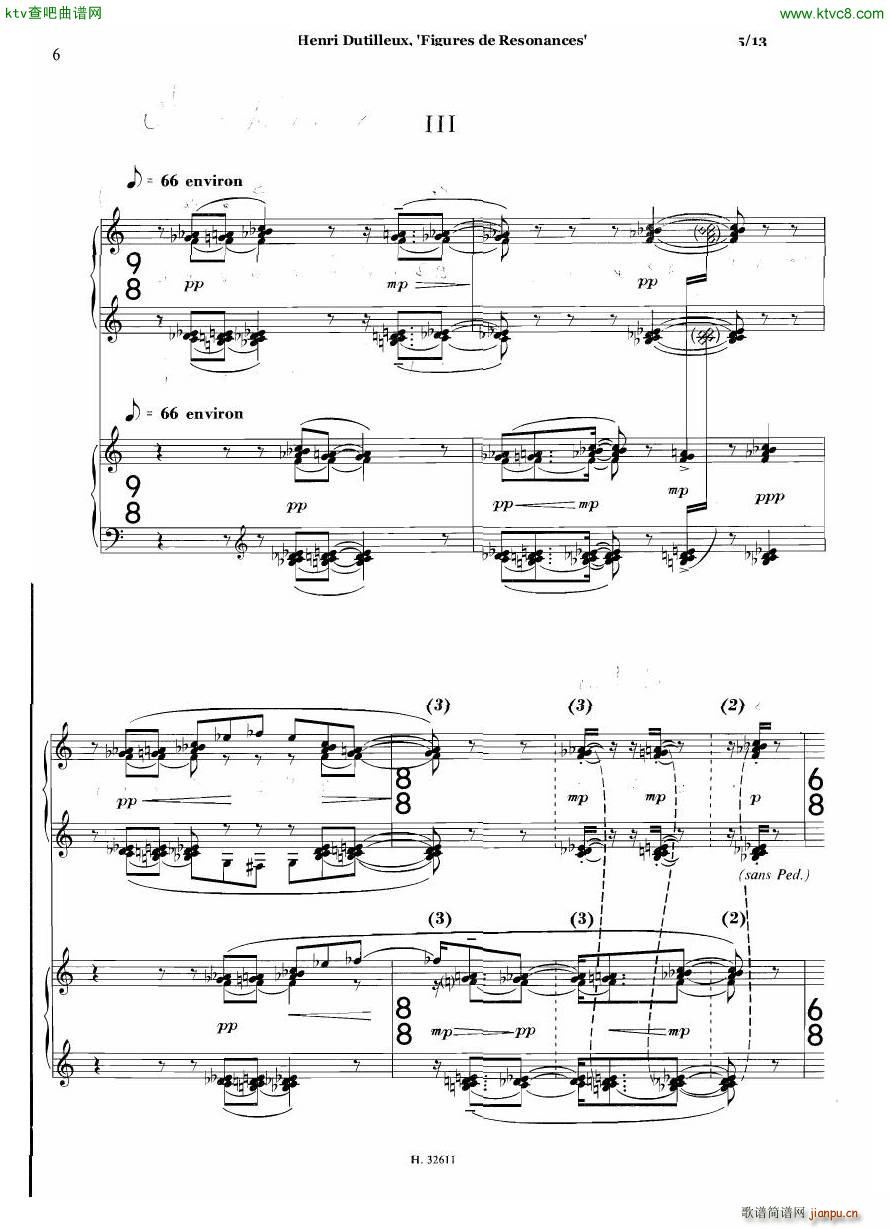 Dutilleux Figures de Rsonances for Two Pianos()5