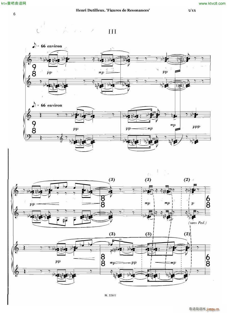 Dutilleux Figures de Rsonances for Two Pianos()5