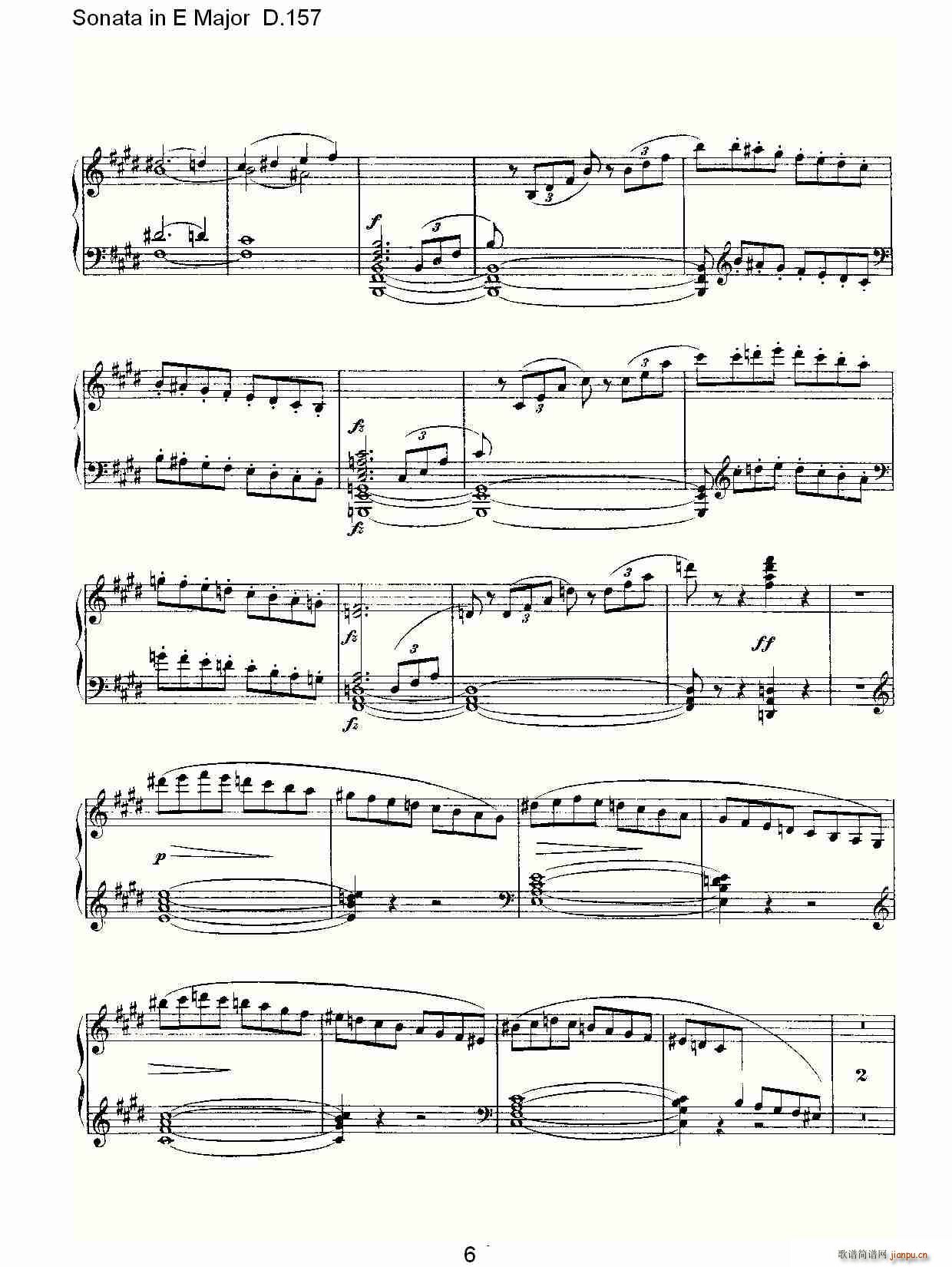 Sonata in E Major D.157(ʮּ)6