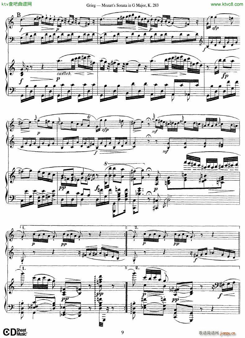Grieg Sonata K 582 Mozart 2nd Piano Grieg()9