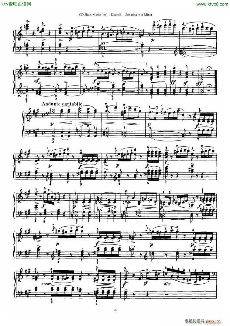 Diabelli Sonatinas Op 168 No 1 7 34P()32