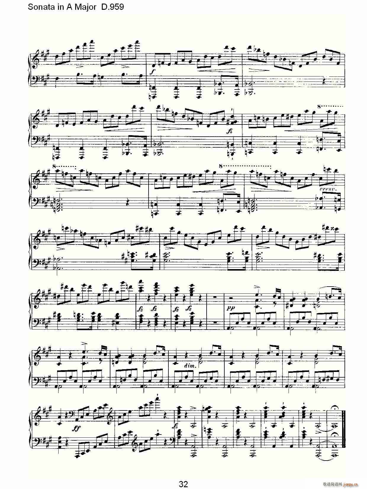 Sonata in A Major D.959(ʮּ)32