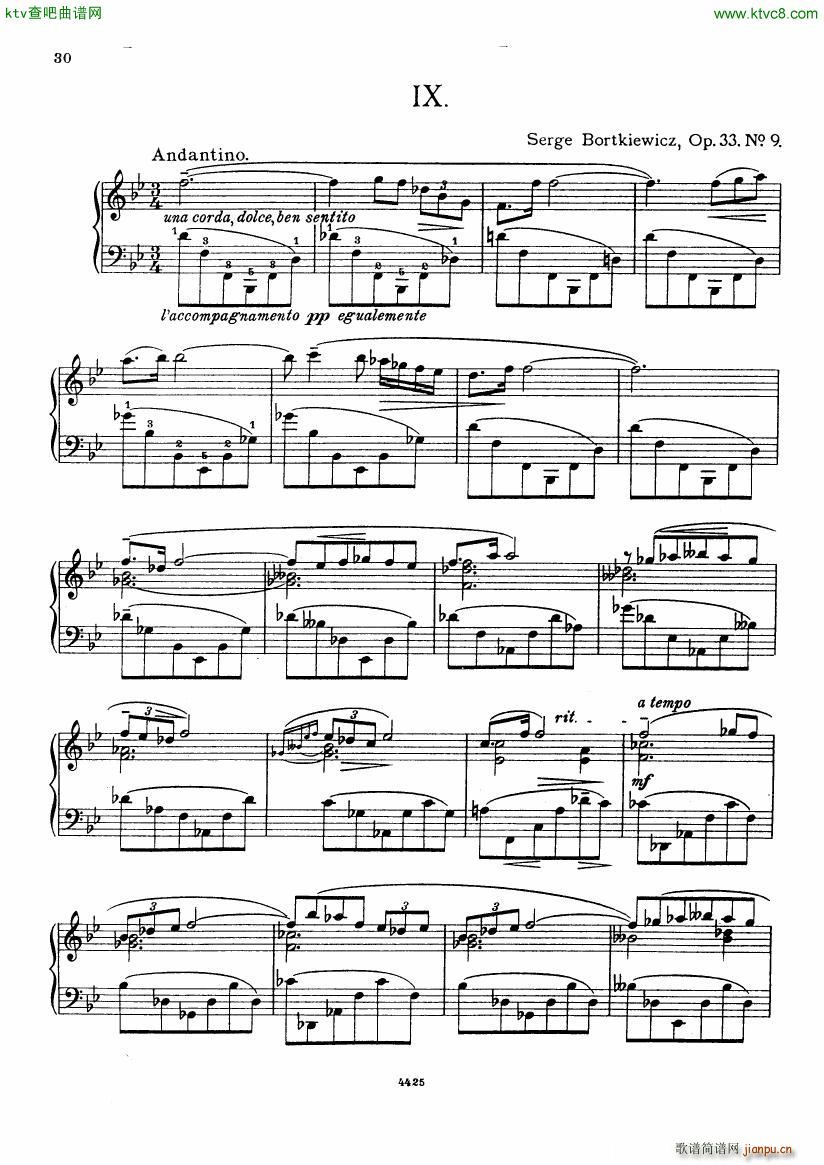 Bortkiewicz 10 Preludes Op 33()30