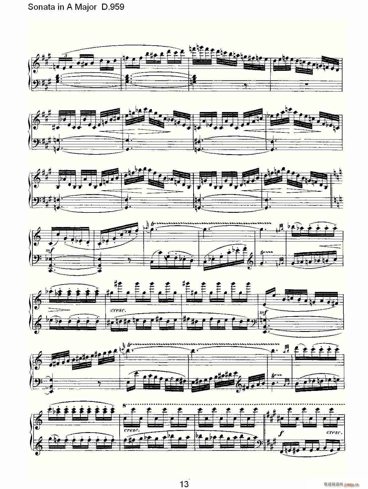 Sonata in A Major D.959(ʮּ)13