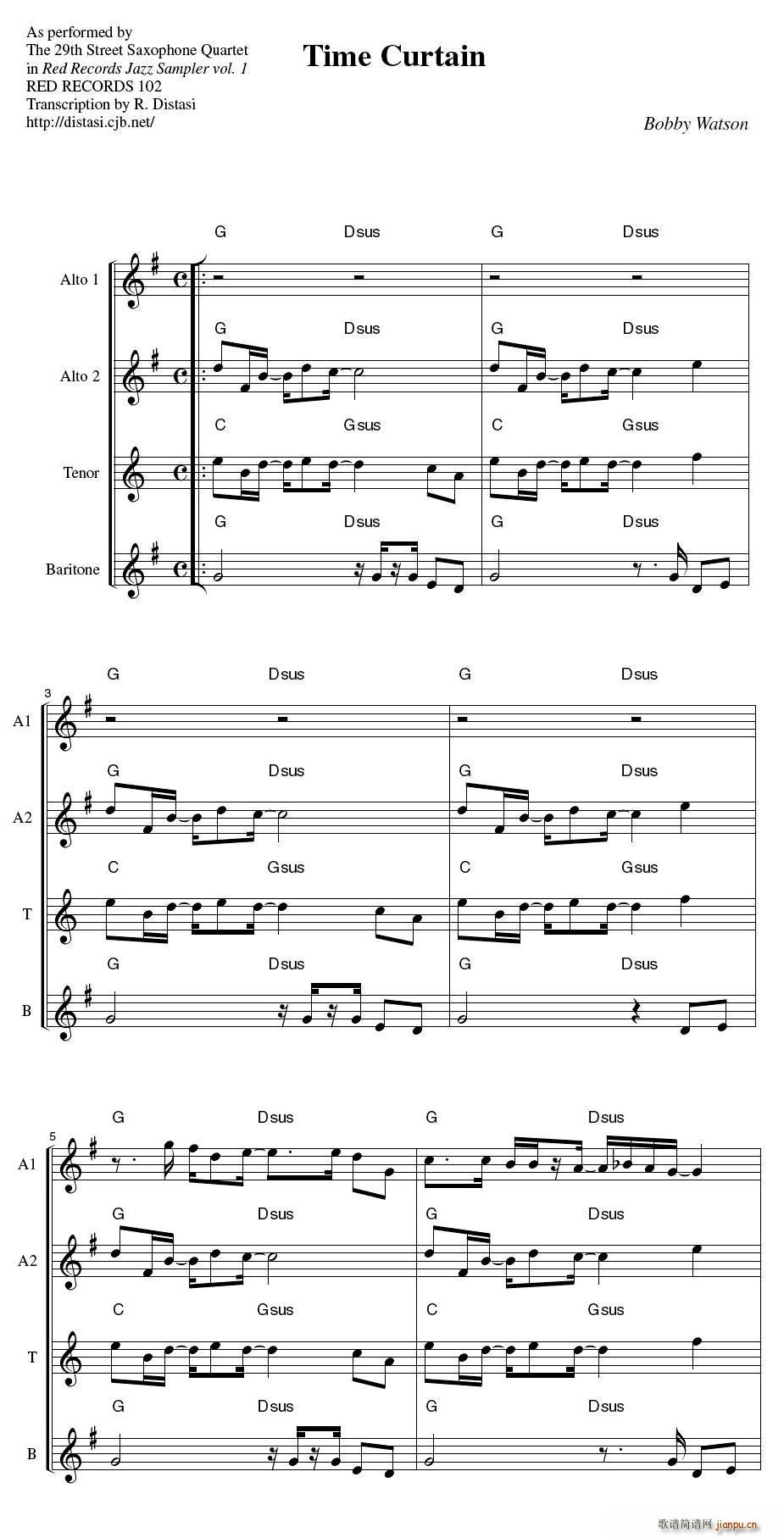 29th Street Saxophone Quartet - Time curtain()1