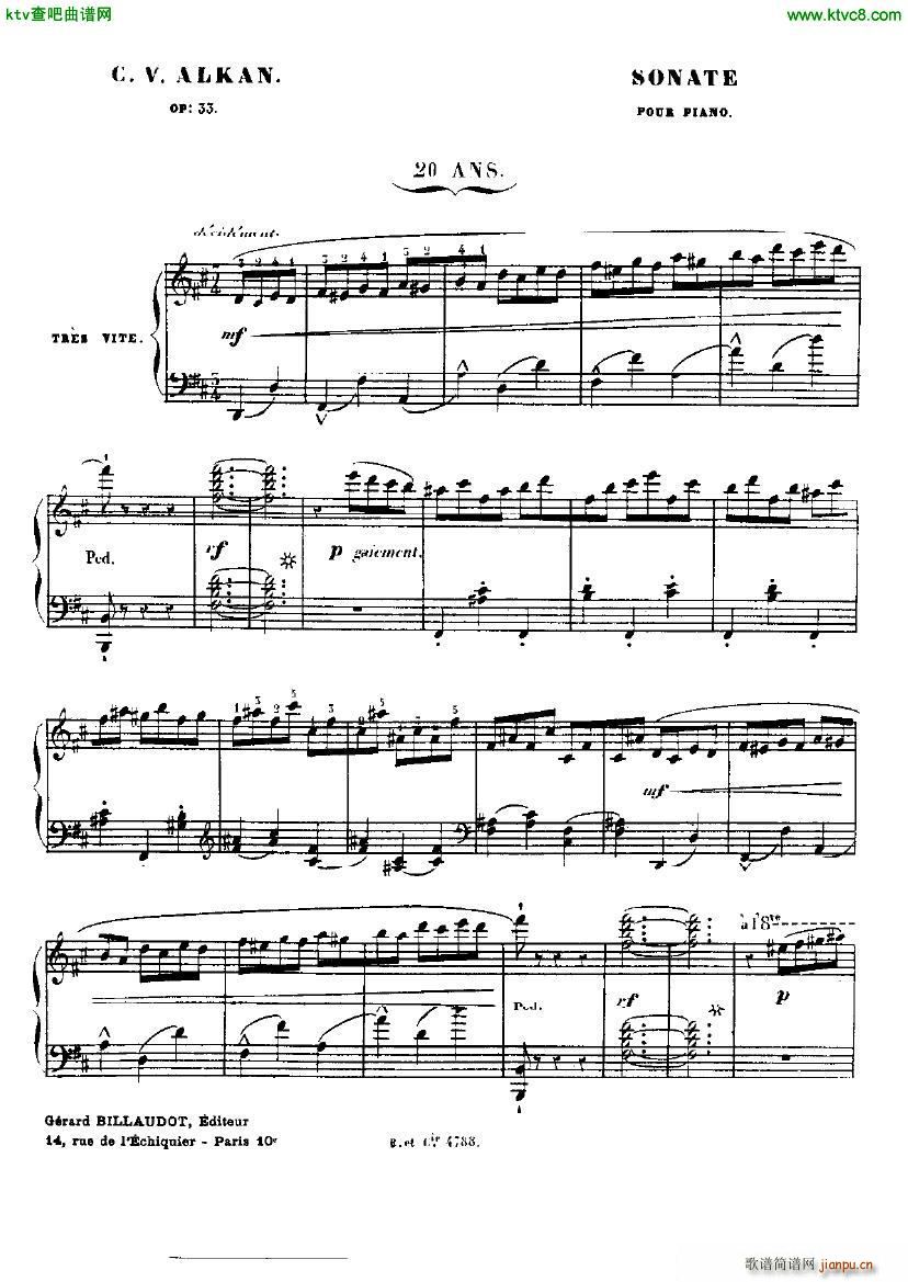 Alkan op 33 Grande Sonata part 1()1