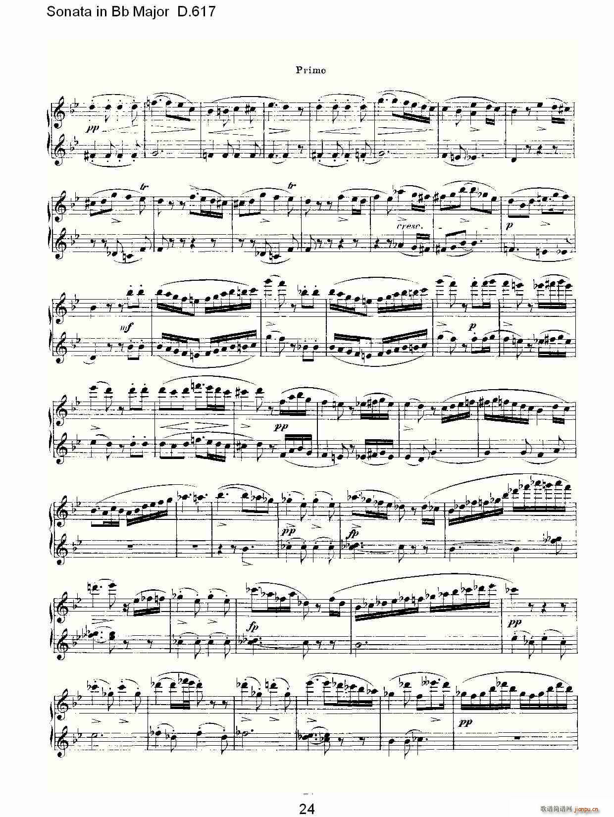 Sonata in Bb Major D.617(ʮּ)24