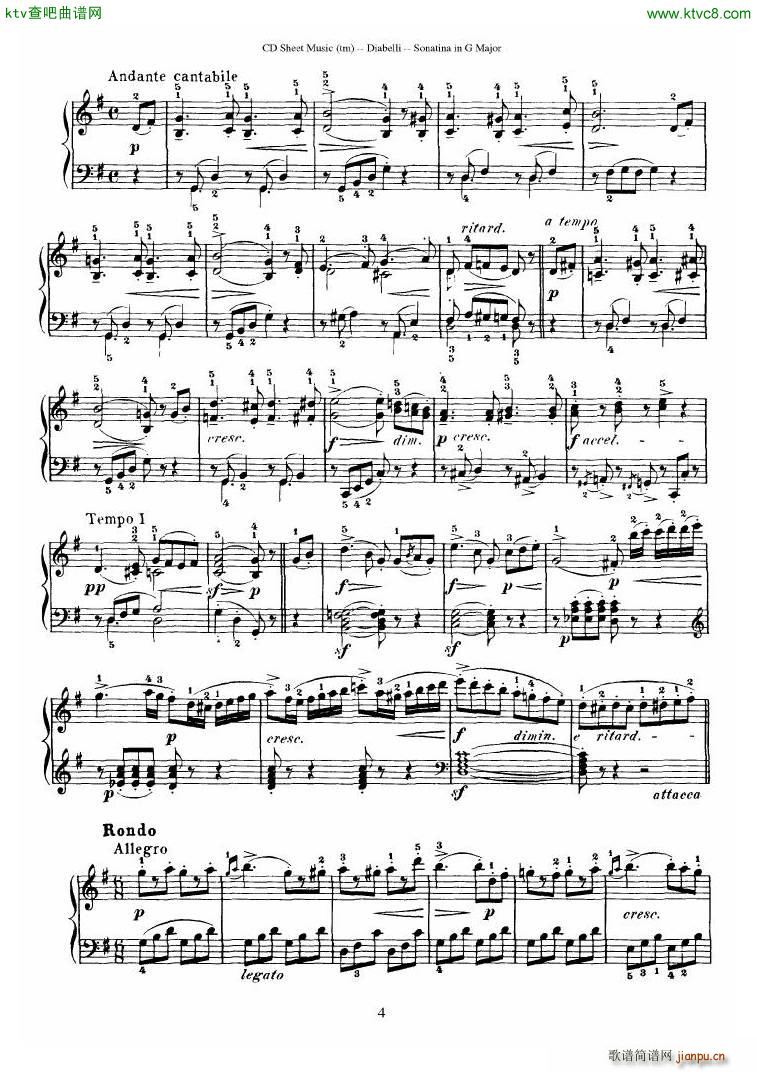 Diabelli Sonatinas Op 168 No 1 7 34P()27