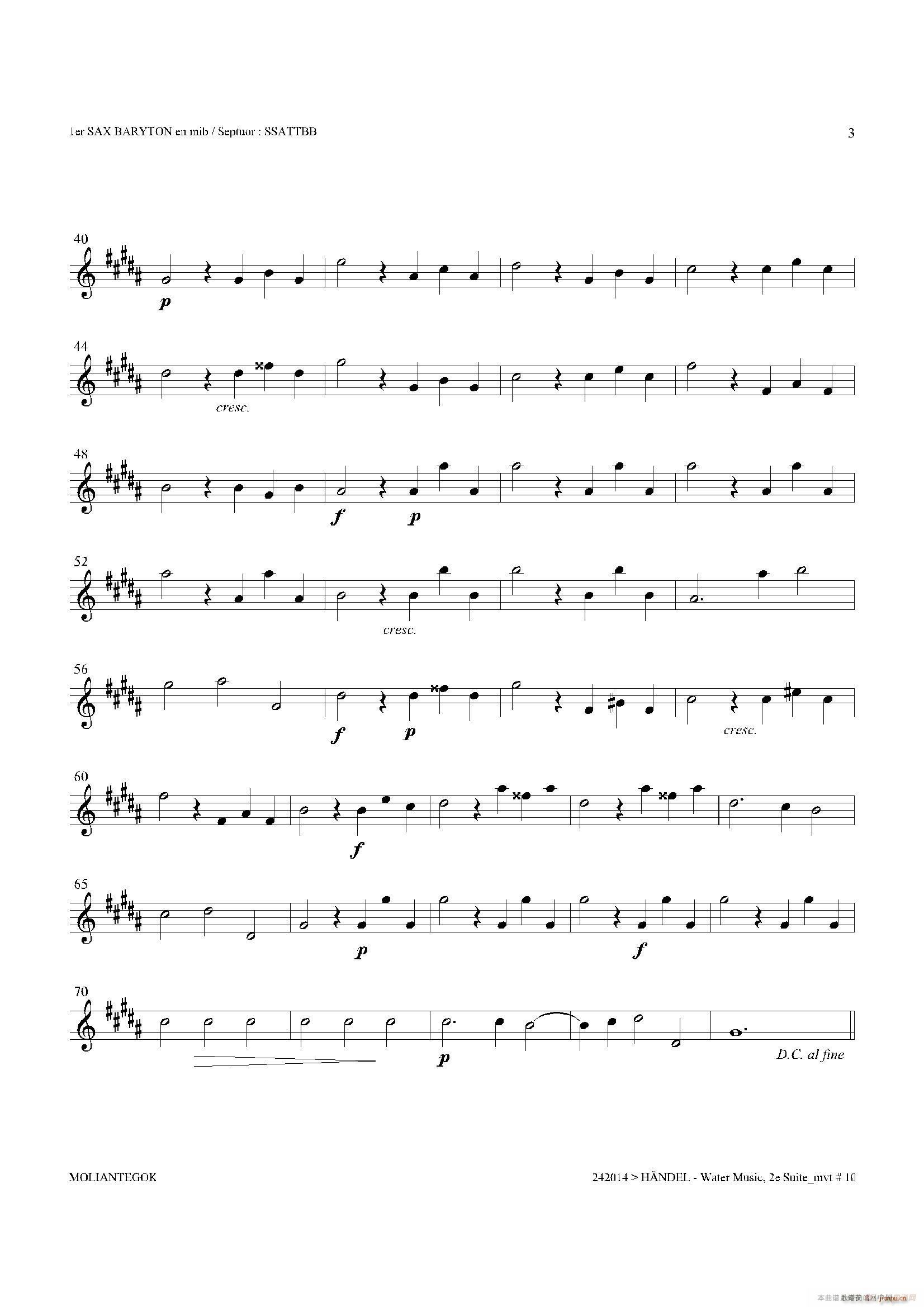 Water Music HWV 349 No 2 һϵ˹(ʮּ)3