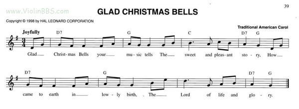 56.GLAD CHRISTMAS BELLS简谱