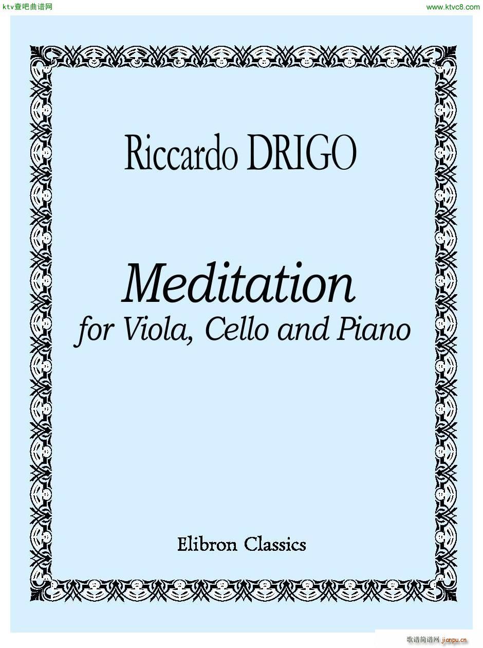 Drigo Meditation Viola Cello Piano()1