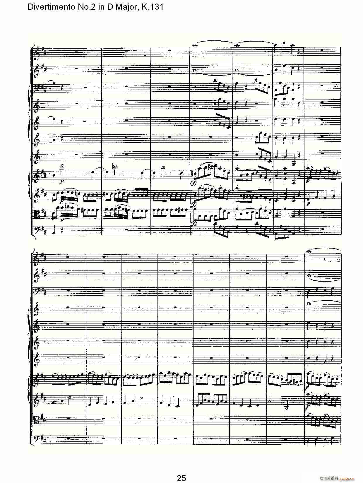 Divertimento No.2 in D Major, K.131(ʮּ)26