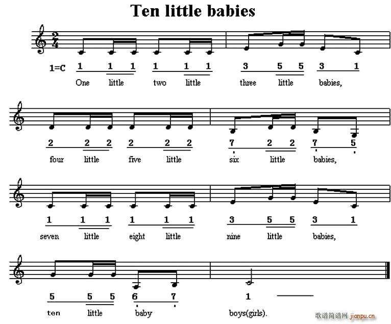 Ten little babies ʮСͯ ӢĶ(ʮּ)1