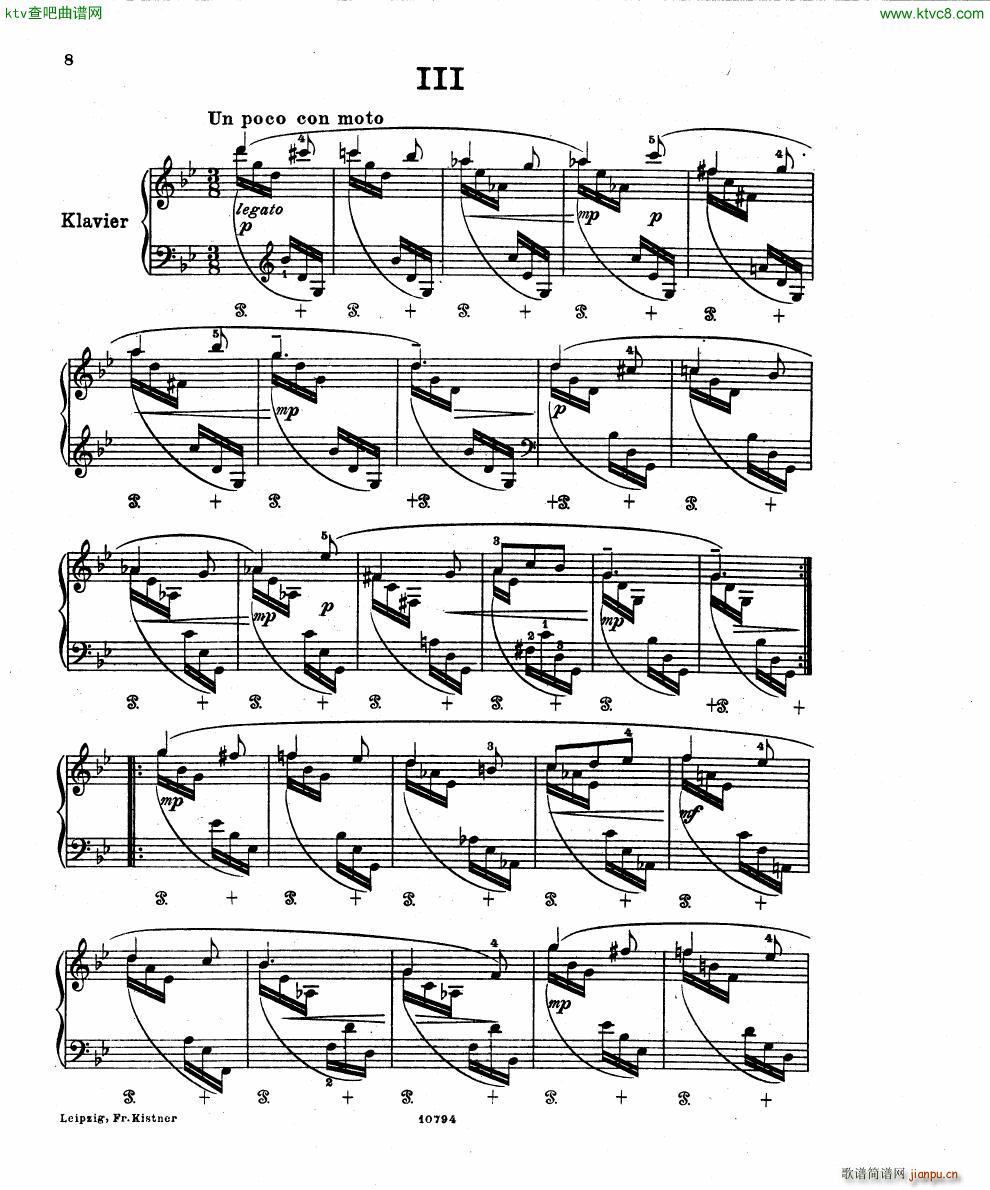 Fuchs Robert Improvisation pour clavier op 11()6