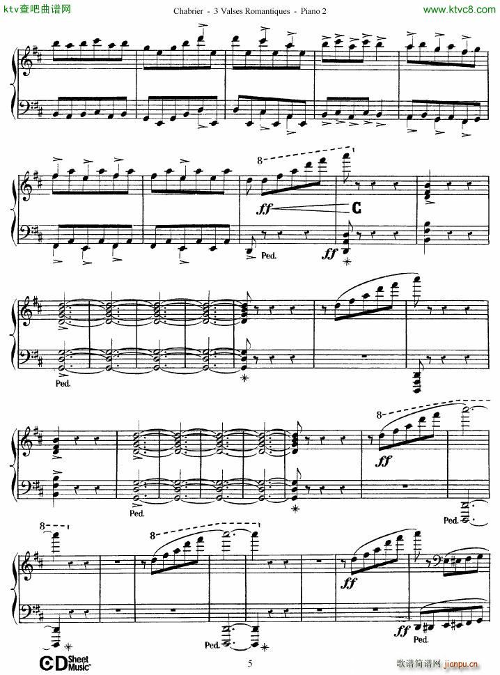 Chabrier 3 Valses Romantiques Piano 2()5