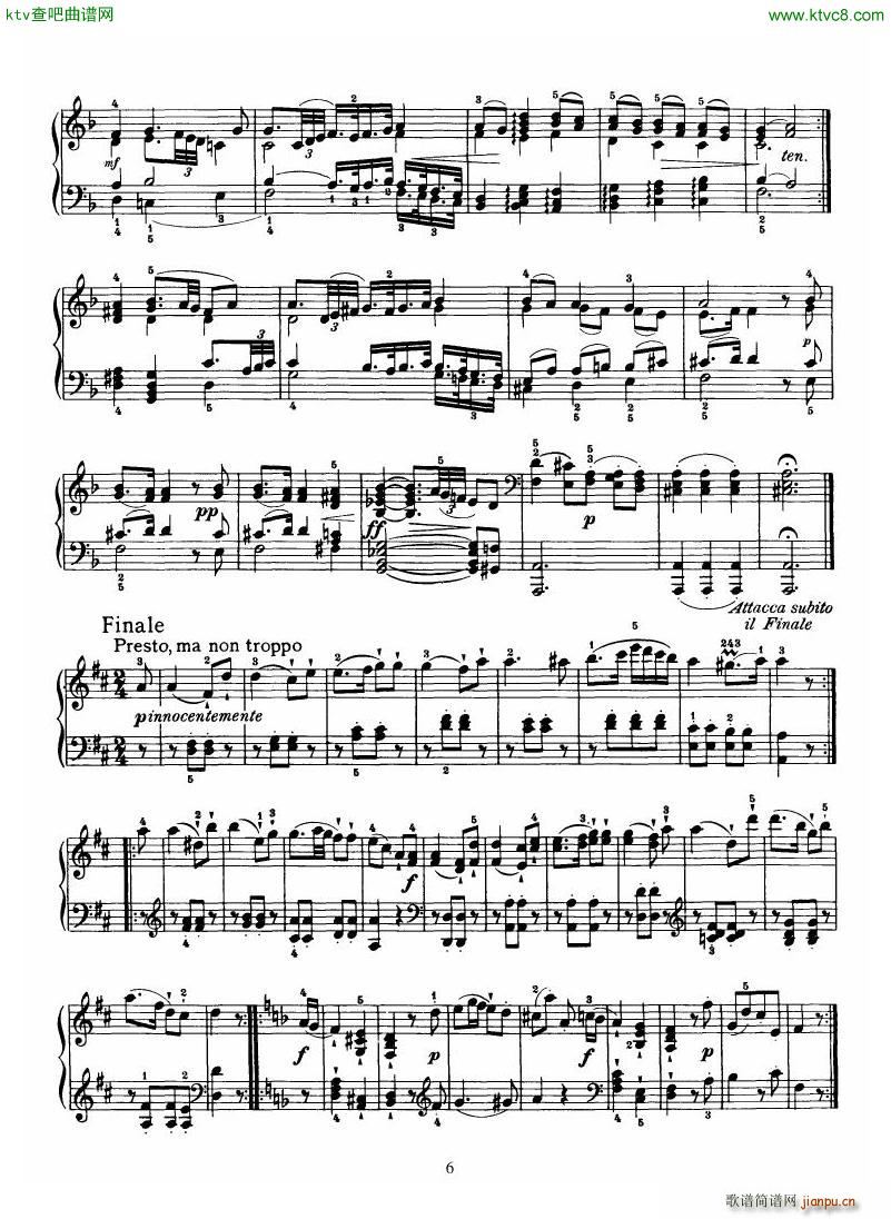 Haydn Piano Sonata No 37 In D()6