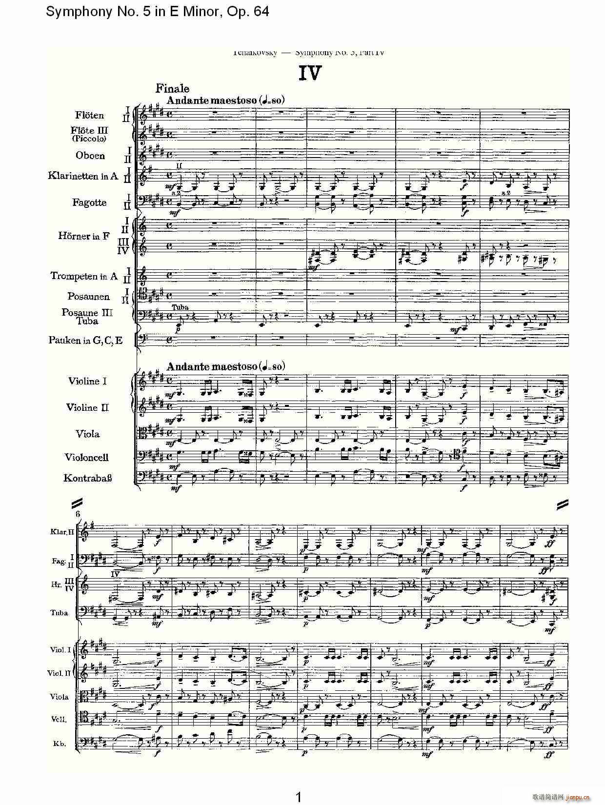 Symphony No. 5 in E Minor, Op.64(ʮּ)1