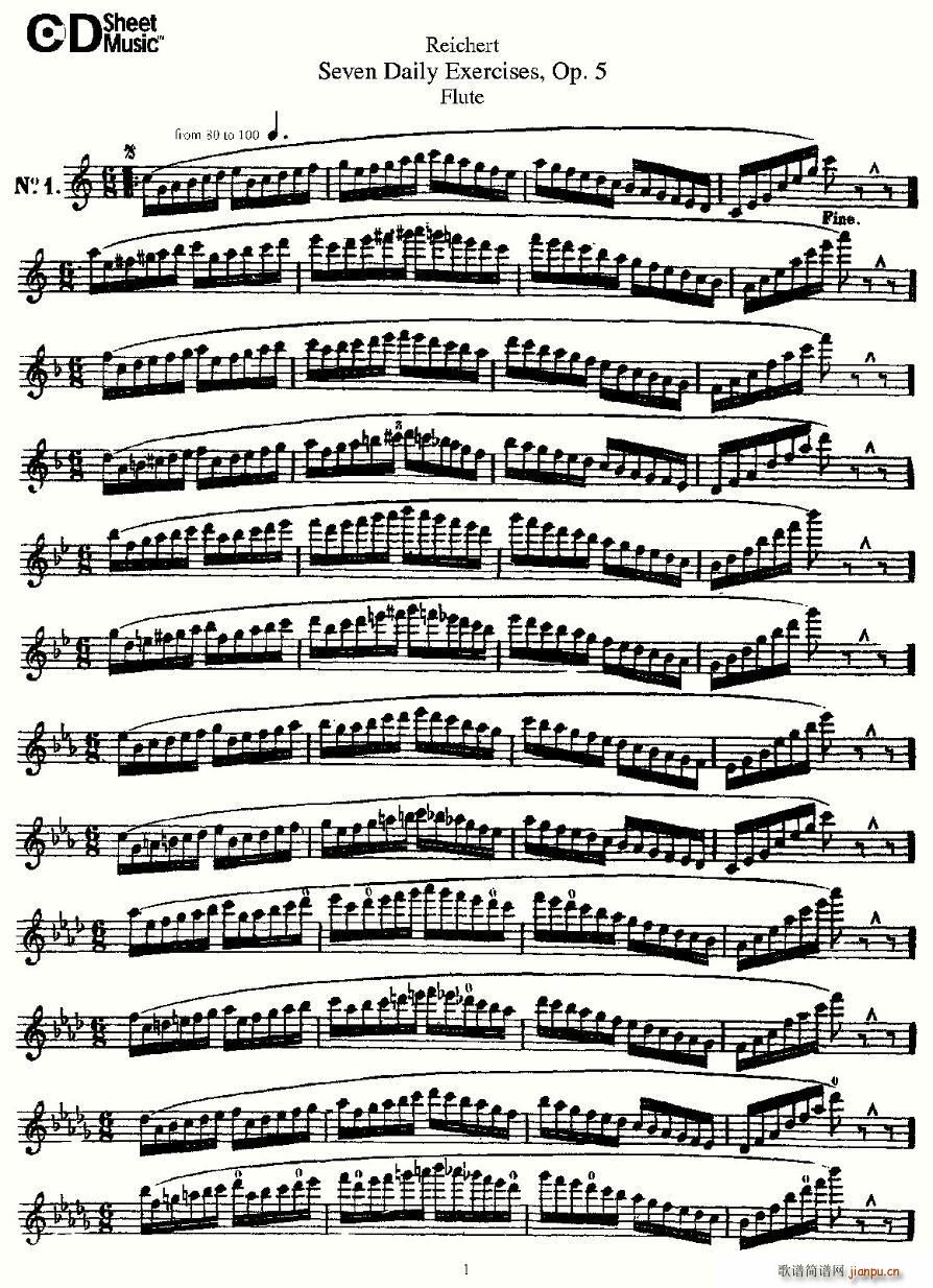 Seven Daily Exercises, Op.5(ʮּ)1