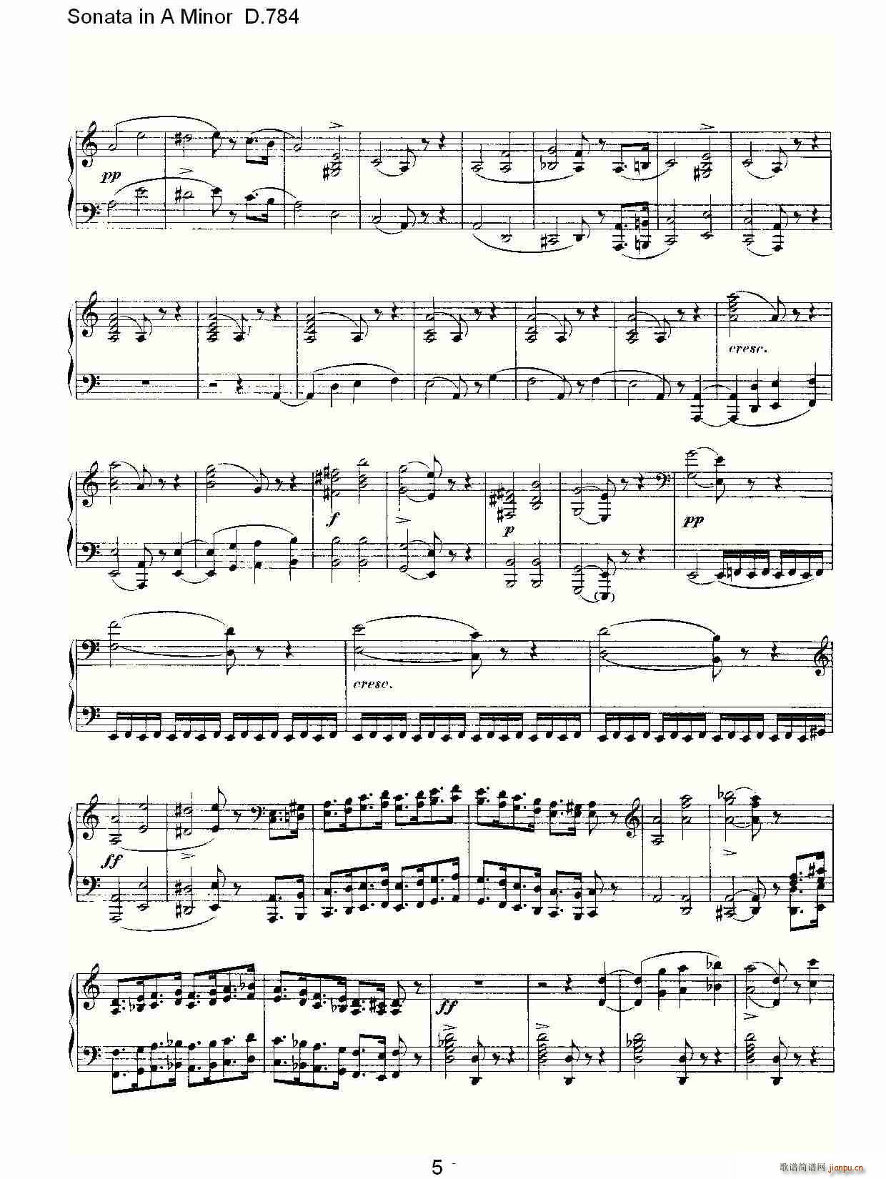 Sonata in A Minor D.784(ʮּ)5