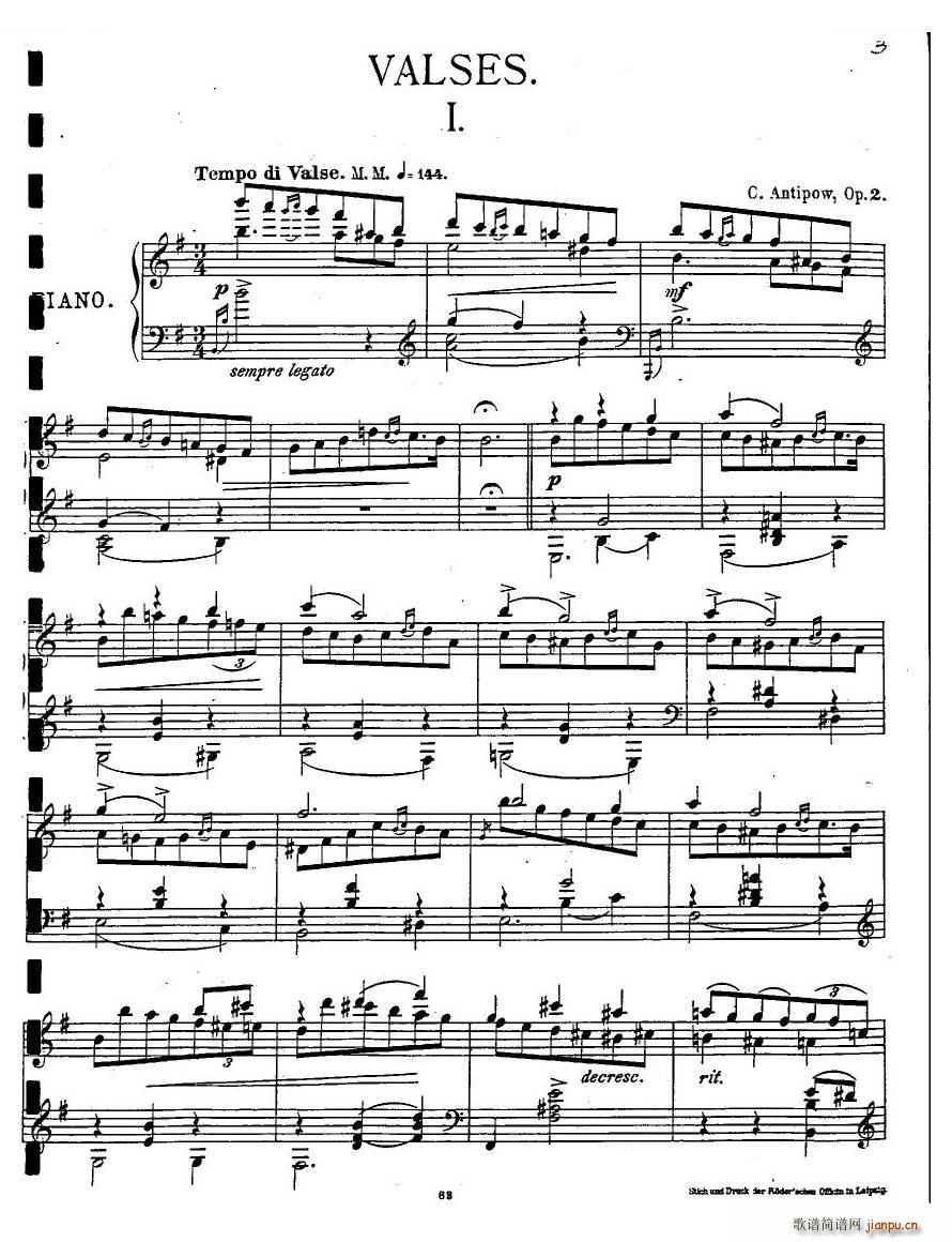 Antipov op 2 Valse op 2 Valse(ʮּ)1