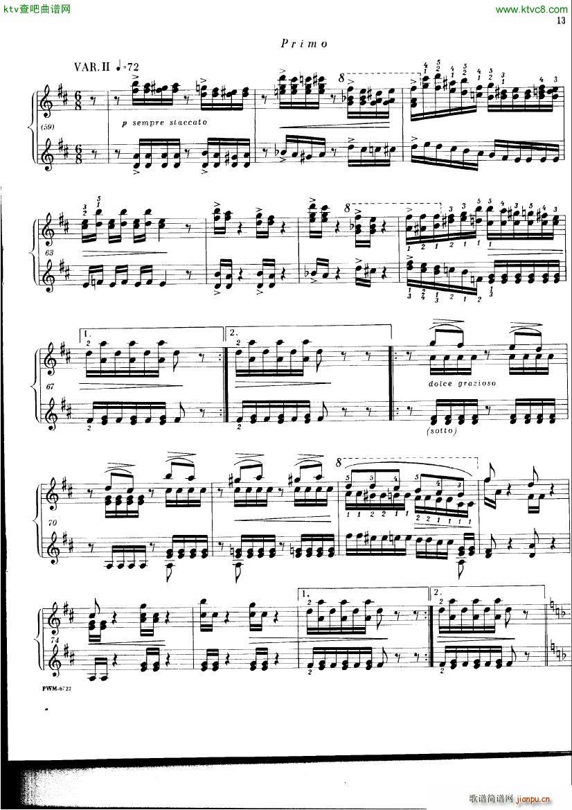 Chopin ekier variations in D()11
