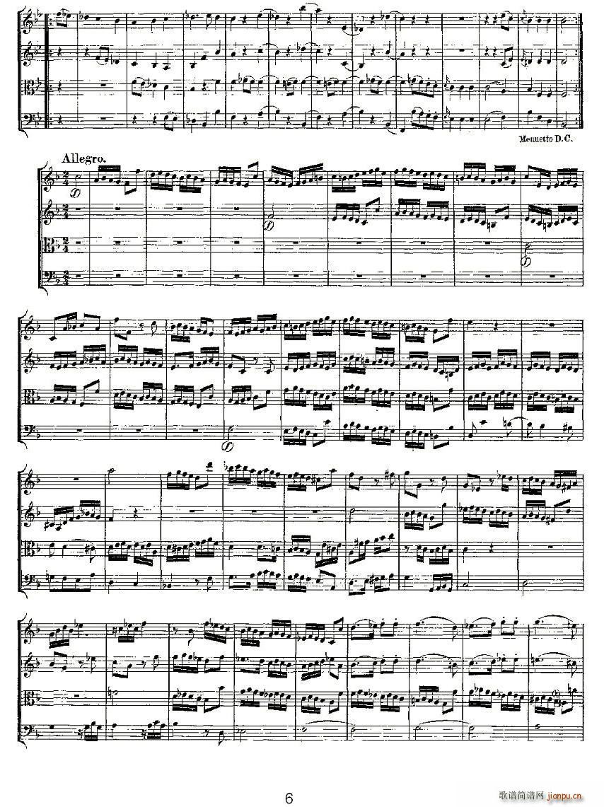 Quartet No 8 in F Major K 168 Fڰ()6