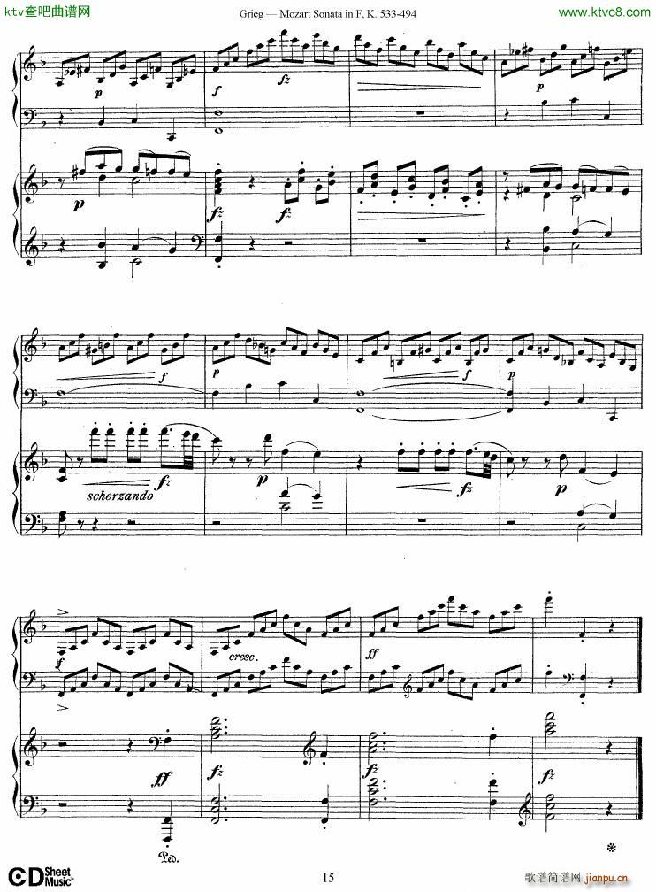 Grieg Sonata K 533 Mozart 2nd Piano Grieg()15