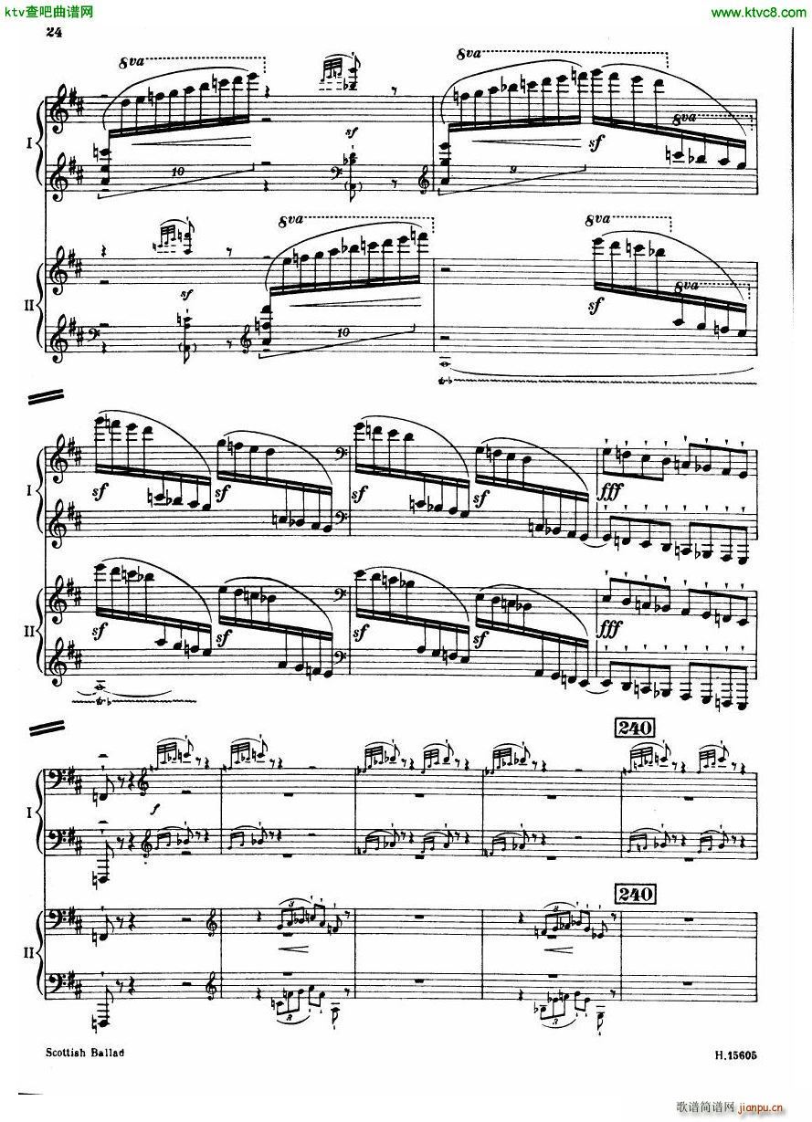 Britten Scottish Ballad op 26 arr for 2 pianos()25