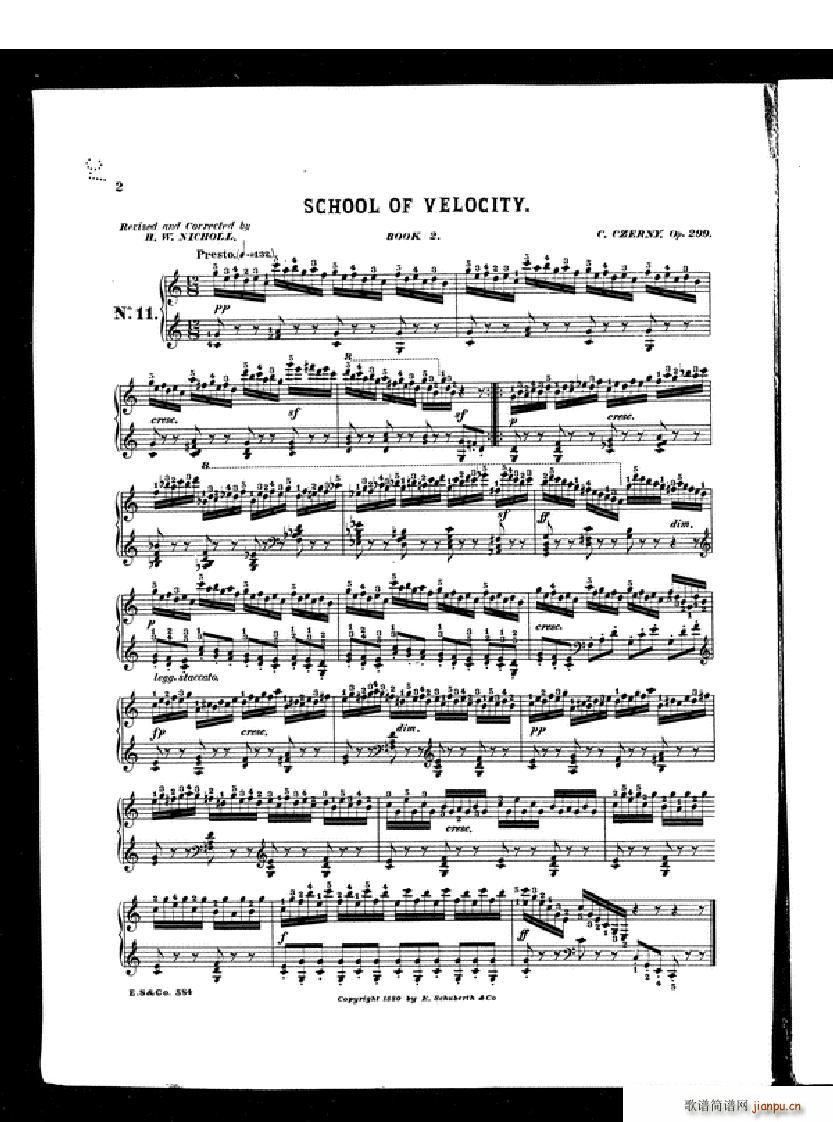 Czerny School of Velocity book 2 Op 299()1