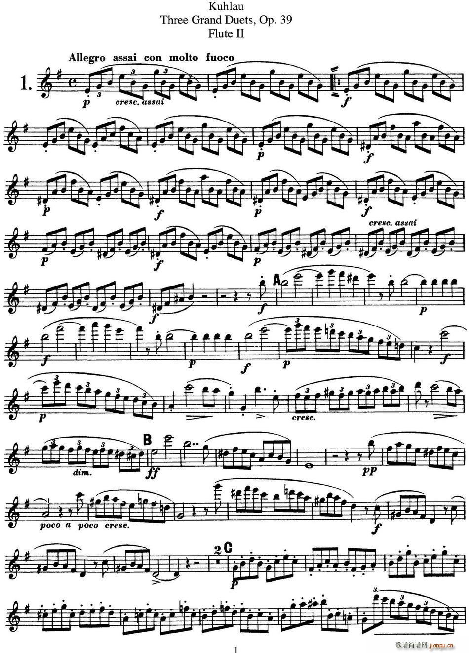 ͳѶϰOp 39 Flute 2 No 1()1