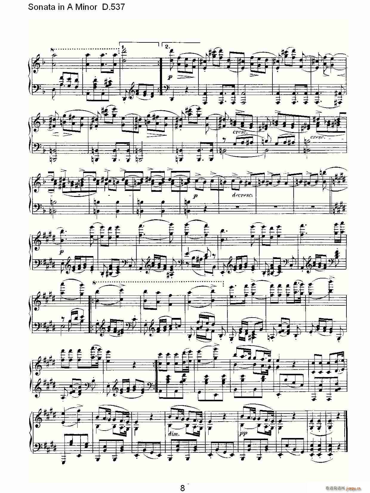 Sonata in A Minor D.537(ʮּ)8