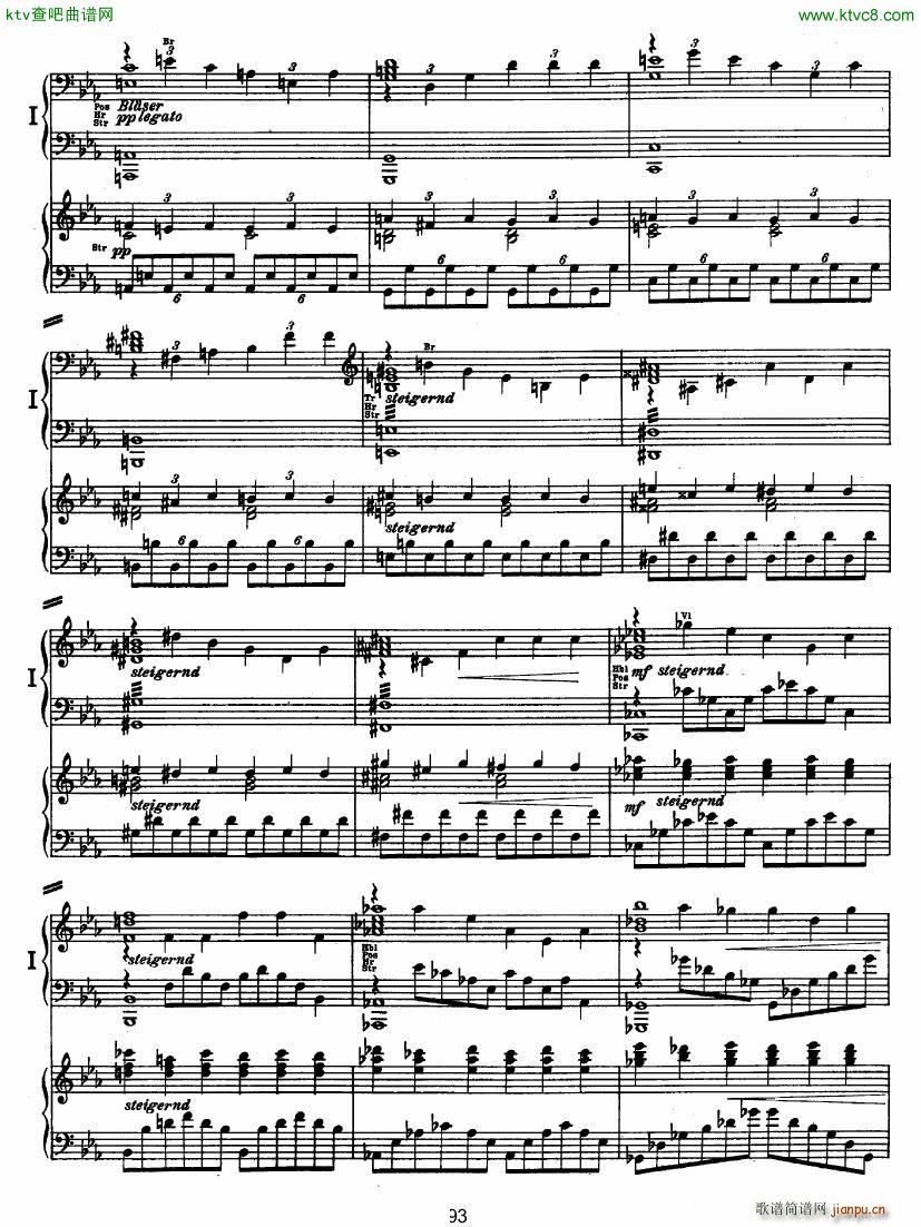 Bruckner Symphony No 4 4 hands arr ()42