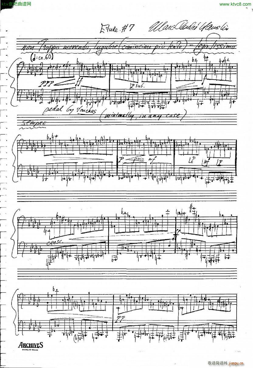 Etude No 7 in E flat minor()1