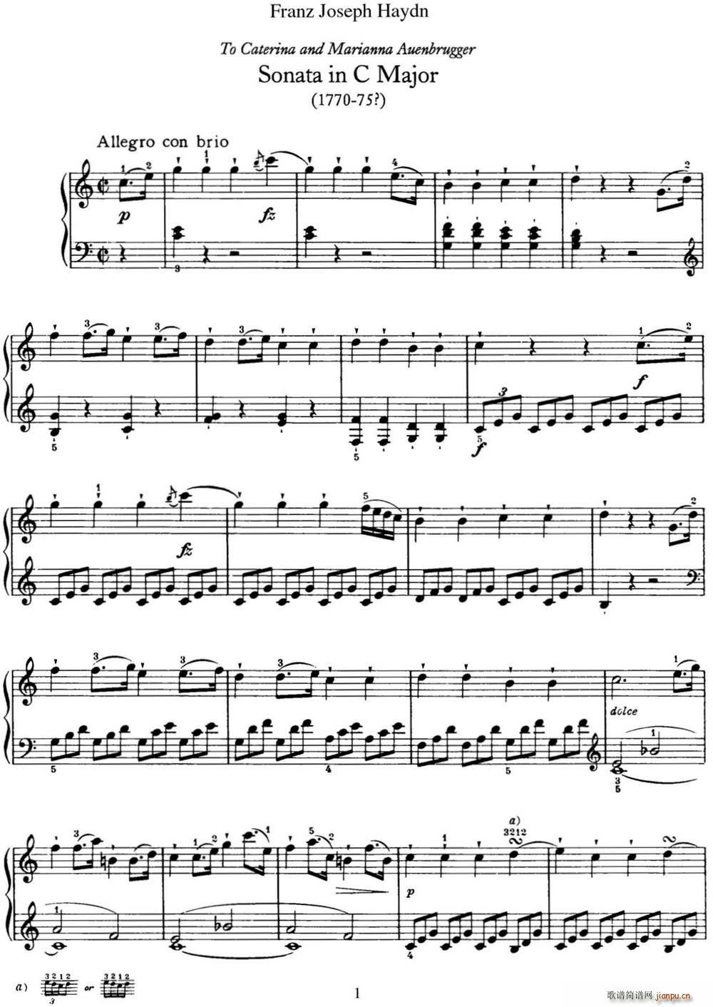   Hob XVI 35 in C major()1