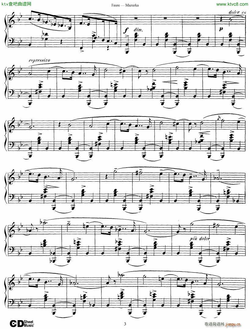 Faure Mazurka Op 32()3
