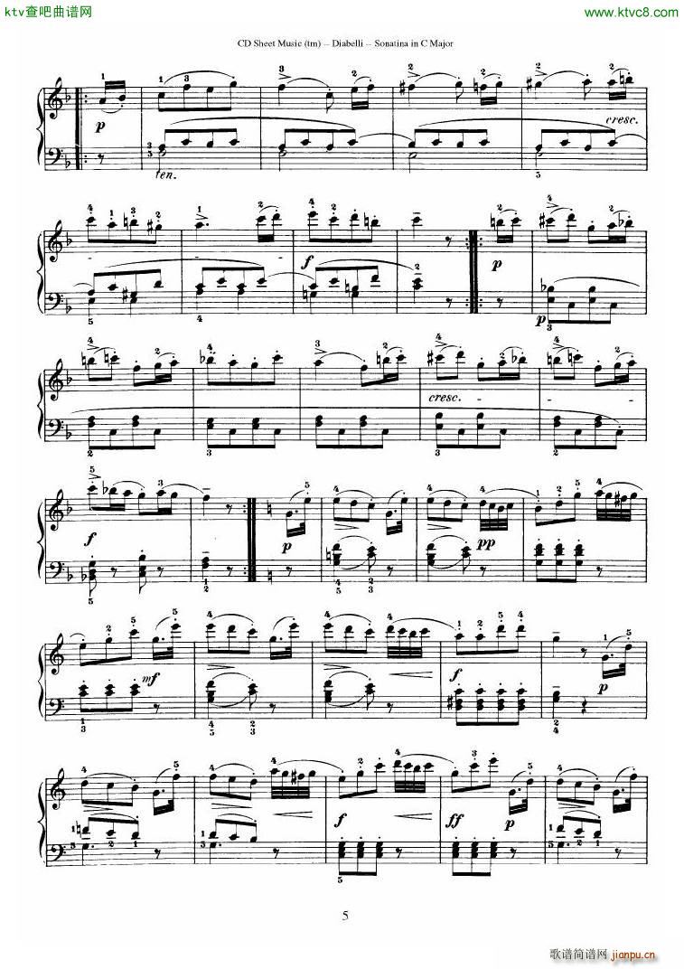 Diabelli Sonatinas Op 151 No 1 4 23P()10