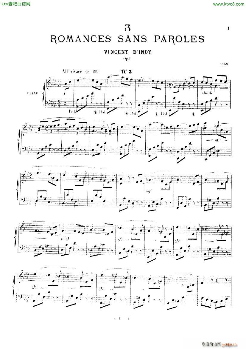 Indy Romance sans paroles opus 1()1