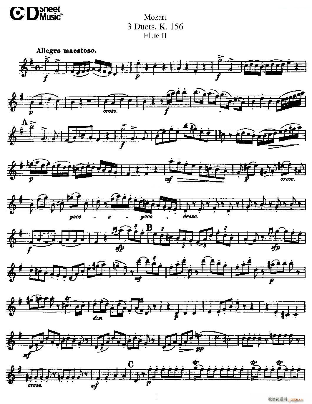 3 Duets K 156 ֮ڶ  K156 ͭ()1