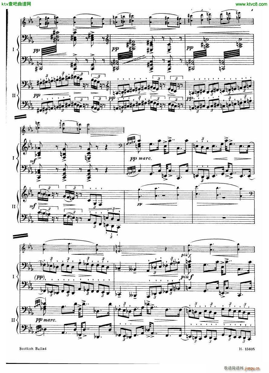 Britten Scottish Ballad op 26 arr for 2 pianos()8