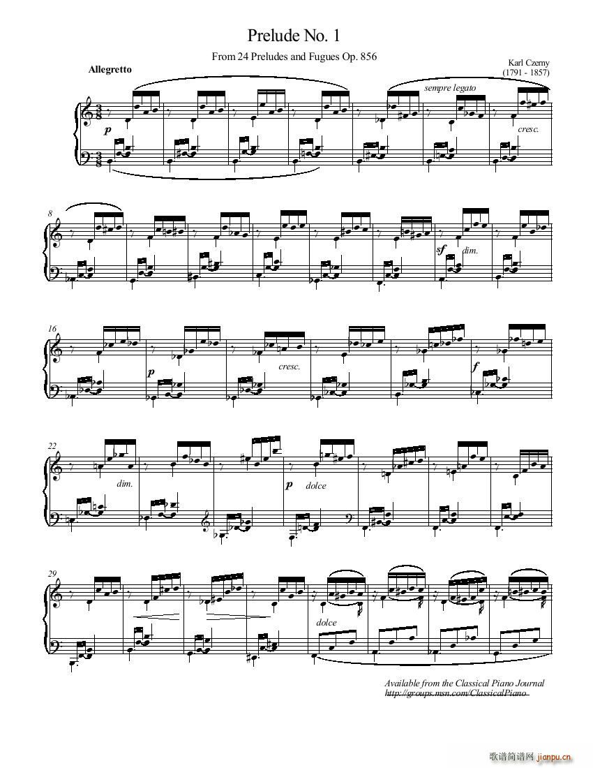 Czerny Prelude op 856()1