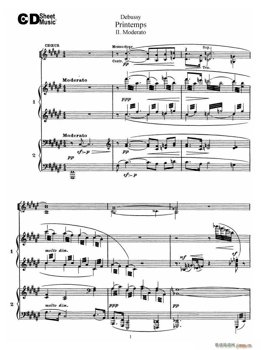 Debussy Printemps II Printemps II(ʮּ)1