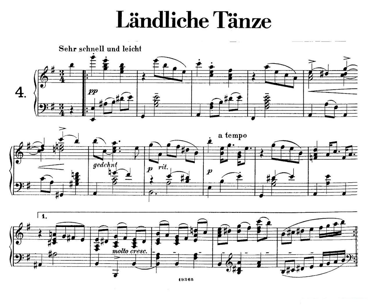 Landliche Tanzee Op 1  4 eС(ʮּ)1