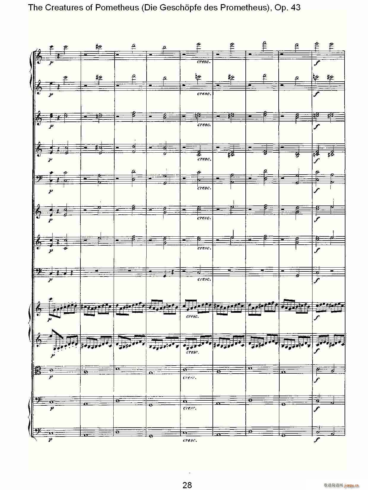Die Gesch?pfe des Prometheus Op. 43(ʮּ)28