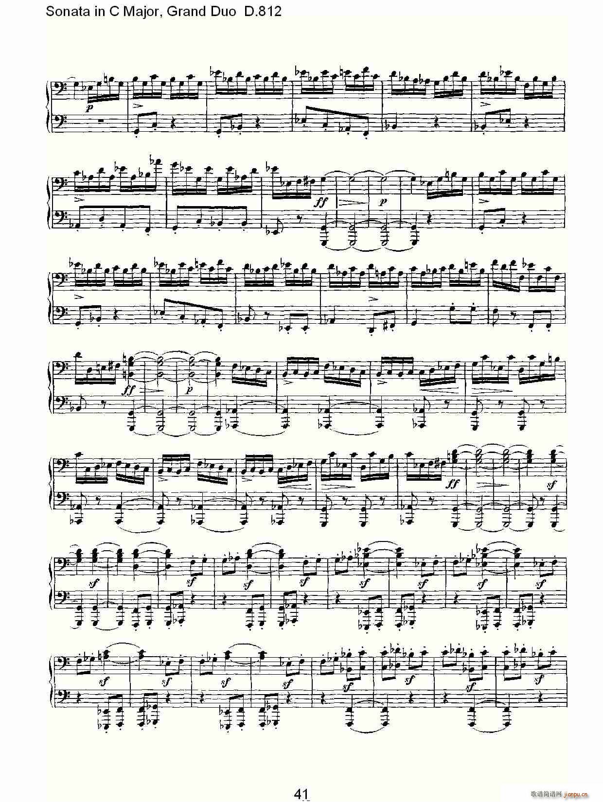 Sonata in C Major, Grand Duo D.812()11