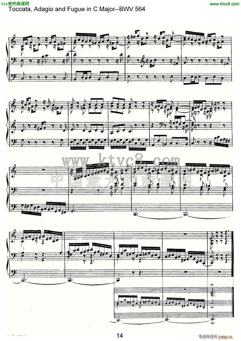 Toccata Adagio and Fugue in C Major BWV 564 ܷ(ʮּ)14