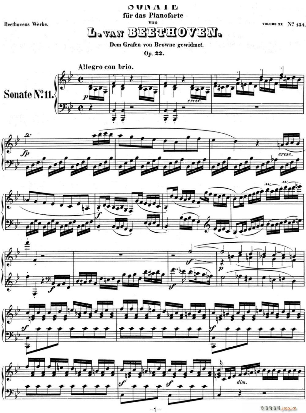 Ҹ11 B Op 22 B flat major()1