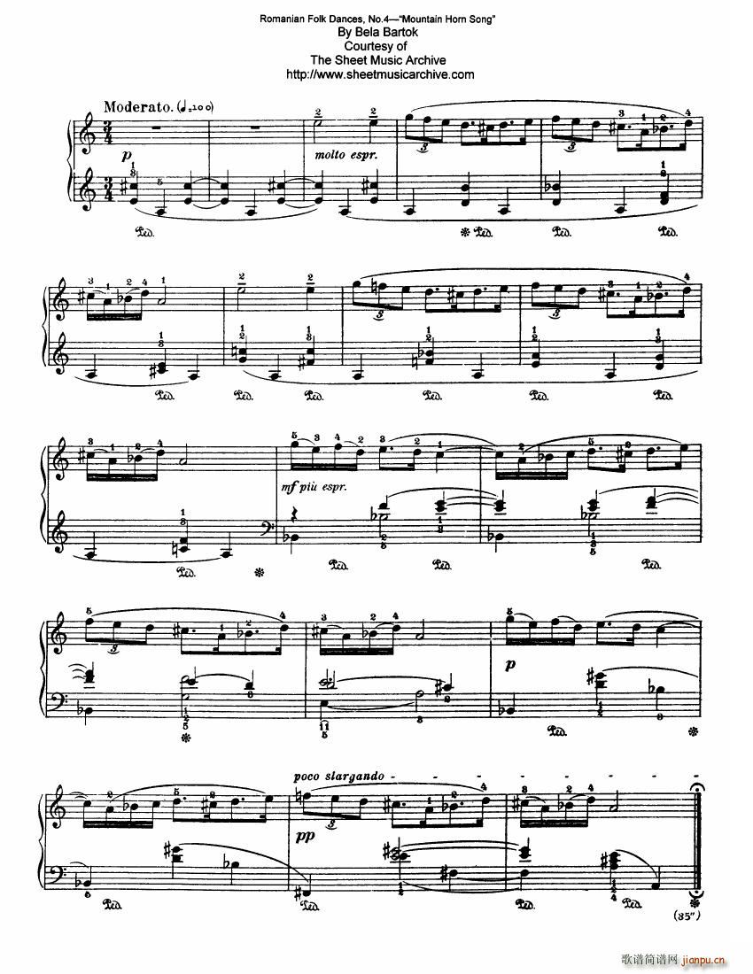 Bartok SZ 56 Six Romanian Folkdances()5