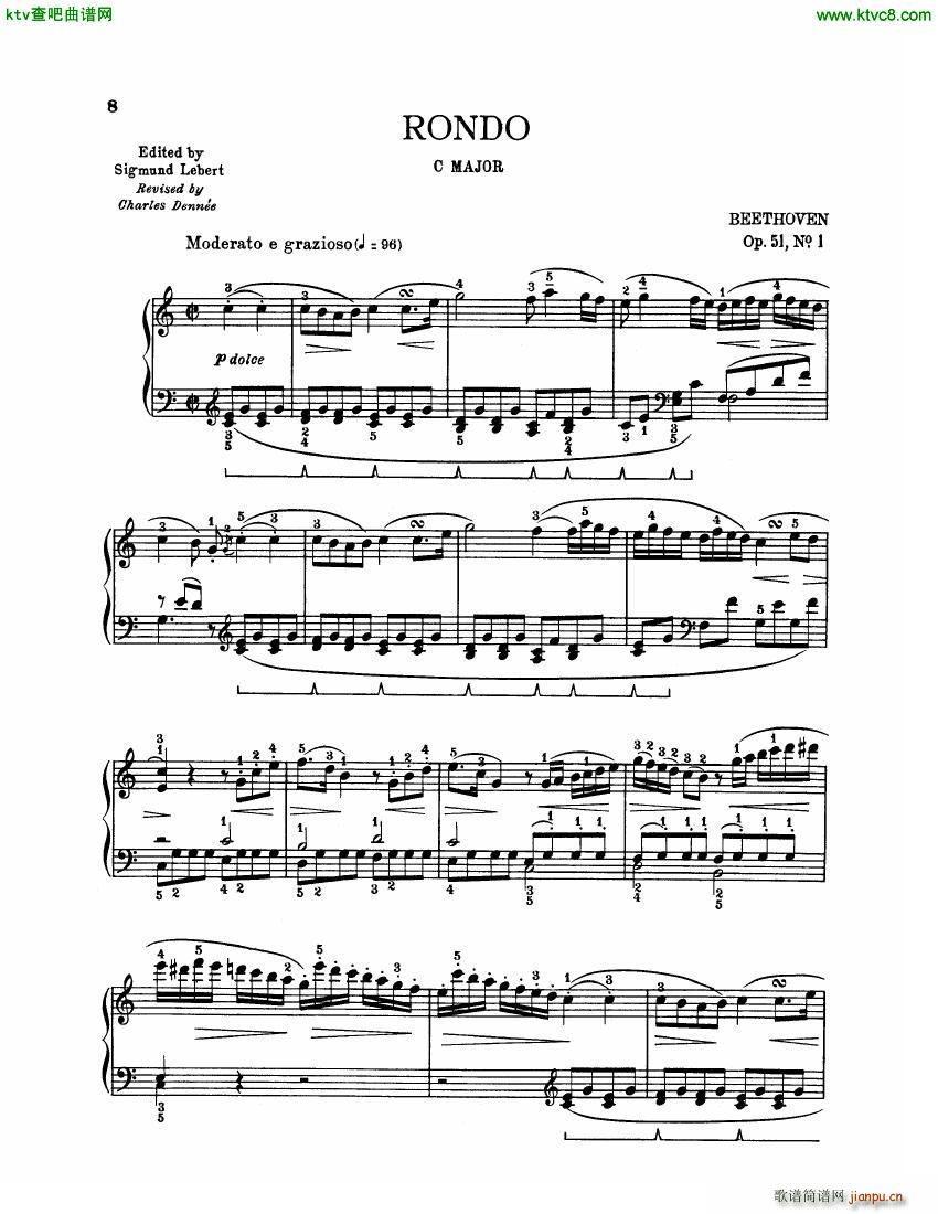 Beethoven op 51 no 1 Rondo in C major()1