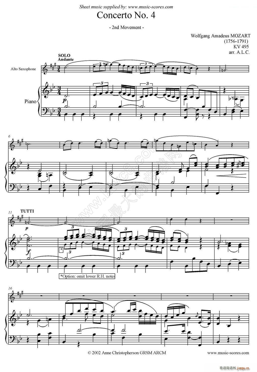 Mozart Concerto KV495 No 4 2st ˹ ٰ()1