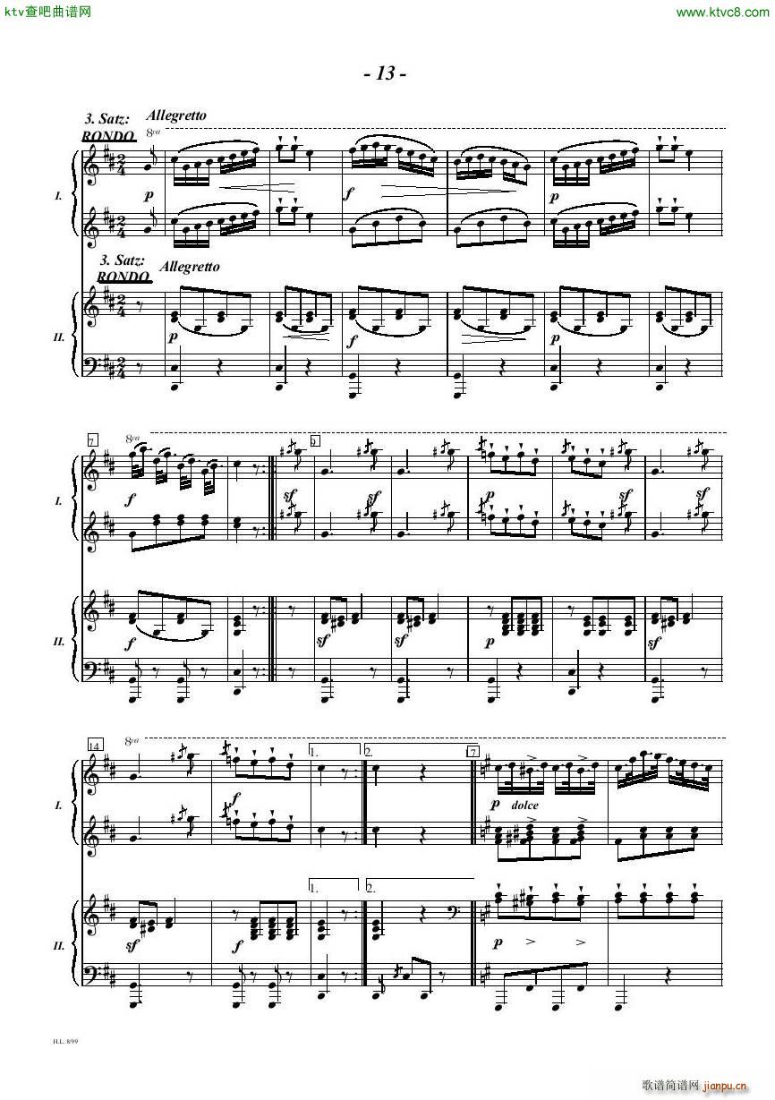Diabelli Sonata Op33 For Two Pianos()13